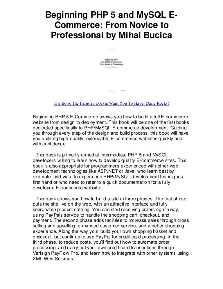Php Books For Beginning In Pdf Format